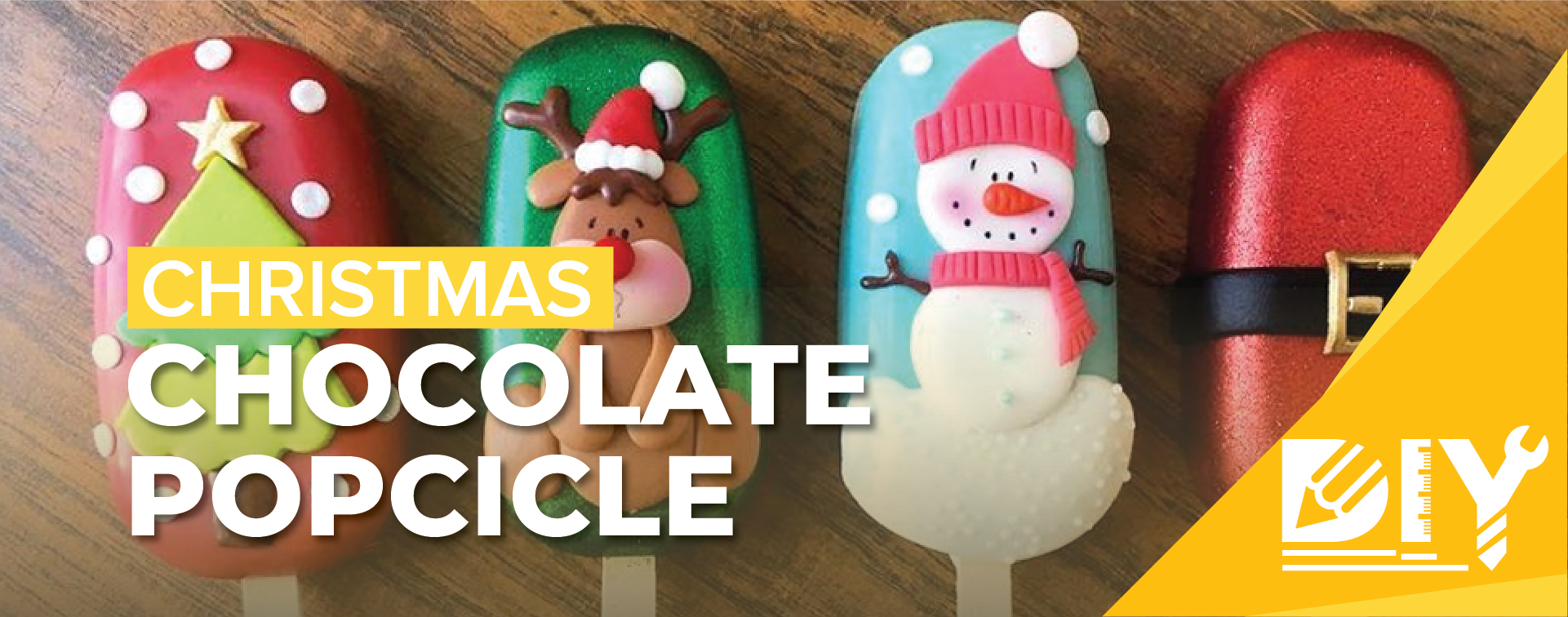 DIY Christmas Chocolate Popcicle