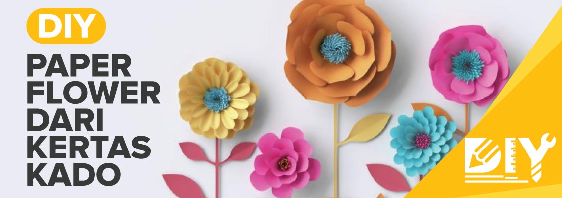 DIY Paper Flower Dari Kertas Kado