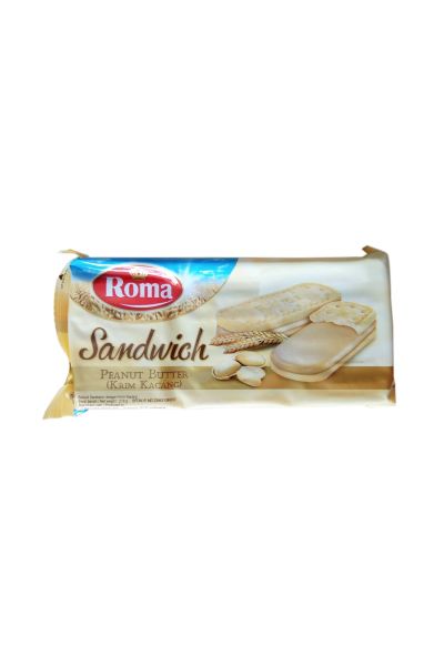 Promo Harga Roma Sandwich Peanut Butter 216 gr - Yogya