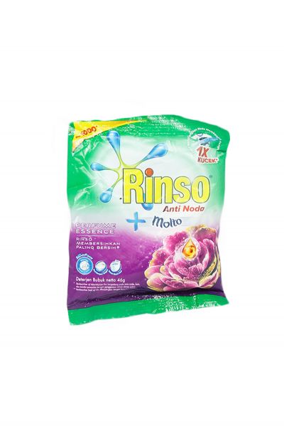 Promo Harga RINSO Anti Noda Deterjen Bubuk + Molto Purple Perfume Essence 44 gr - Yogya