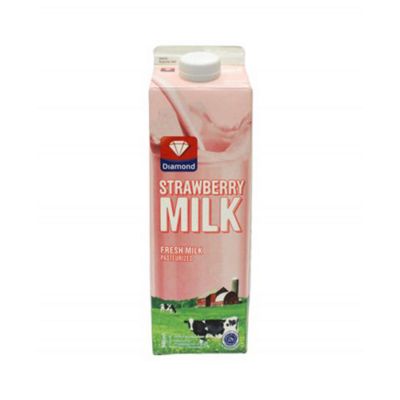 Promo Harga Diamond Fresh Milk Strawberry 946 ml - Yogya