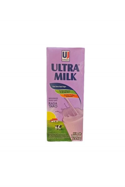 Promo Harga Ultra Milk Susu UHT Taro 200 ml - Yogya
