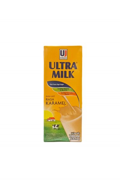 Promo Harga Ultra Milk Susu UHT Karamel 200 ml - Yogya