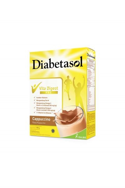 Promo Harga Diabetasol Special Nutrition for Diabetic Cappuccino 180 gr - Yogya