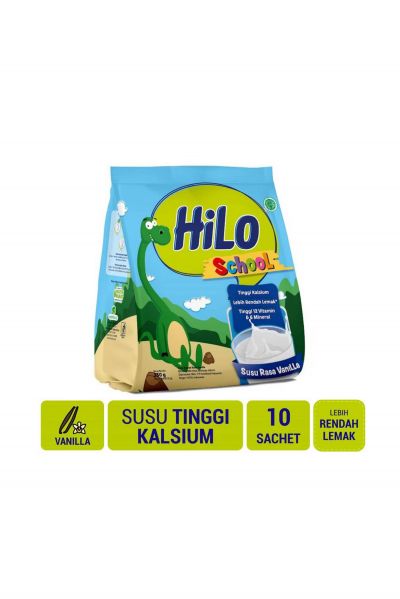 Promo Harga HILO School Susu Bubuk Vanilla per 10 sachet 35 gr - Yogya
