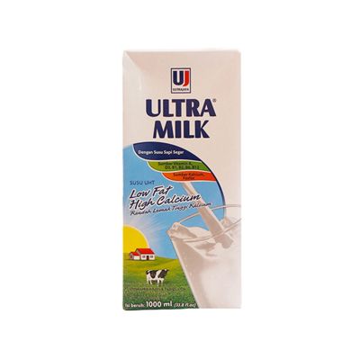 Promo Harga Ultra Milk Susu UHT Low Fat Full Cream 1000 ml - Yogya