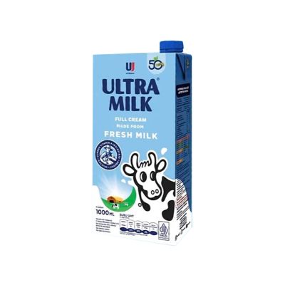Promo Harga Ultra Milk Susu UHT Full Cream 1000 ml - Yogya