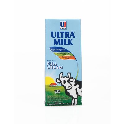 Promo Harga Ultra Milk Susu UHT Full Cream 250 ml - Yogya