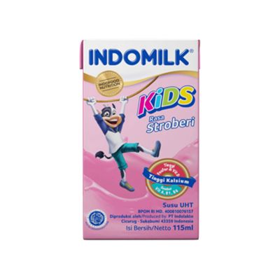 Promo Harga Indomilk Susu UHT Kids Stroberi 115 ml - Yogya