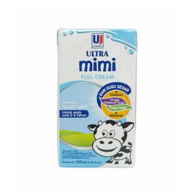 Promo Harga Ultra Mimi Susu UHT Full Cream 125 ml - Yogya