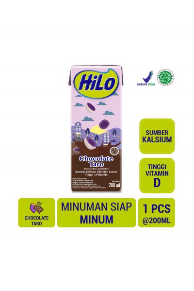 Promo Harga Hilo Ready to Drink Chocolate Taro 200 ml - Yogya