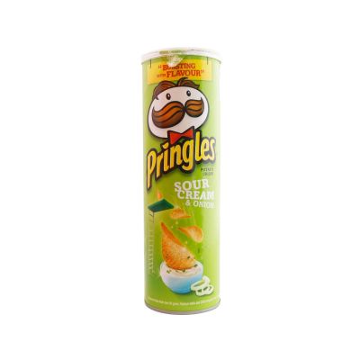 Promo Harga Pringles Potato Crisps Sour Cream & Onion 107 gr - Yogya