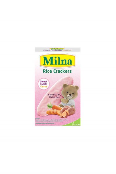 Promo Harga Milna Rice Crackers Sweet Potato Carrot 5 pcs - Yogya