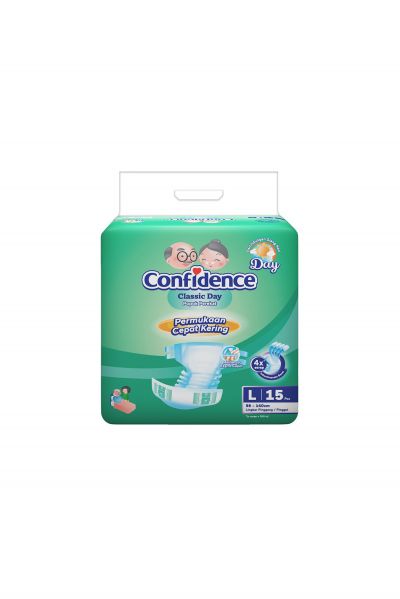 Promo Harga Confidence Adult Diapers Classic Day L15 15 pcs - Yogya