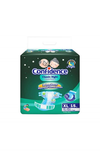 Promo Harga Confidence Adult Diapers Classic Night XL15 15 pcs - Yogya