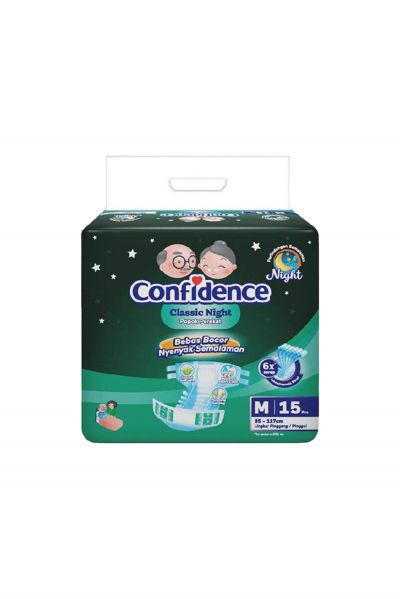 Promo Harga Confidence Adult Diapers Classic Night M15 15 pcs - Yogya