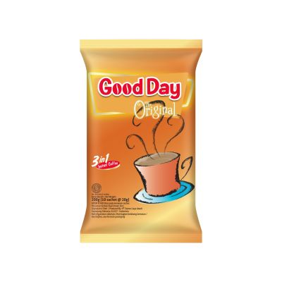 Promo Harga Good Day Instant Coffee 3 in 1 The Original per 10 sachet 20 gr - Yogya