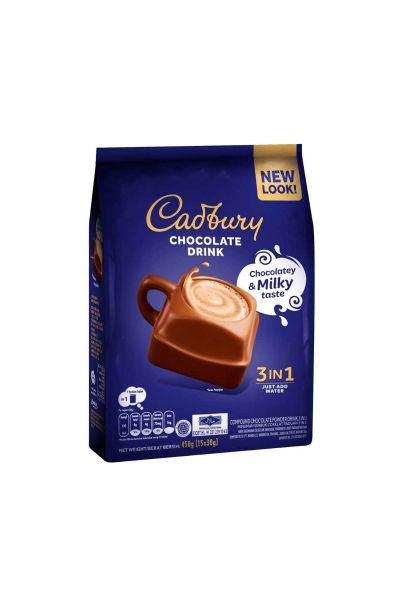 Promo Harga Cadbury Hot Chocolate Drink 3 in 1 per 15 sachet 30 gr - Yogya