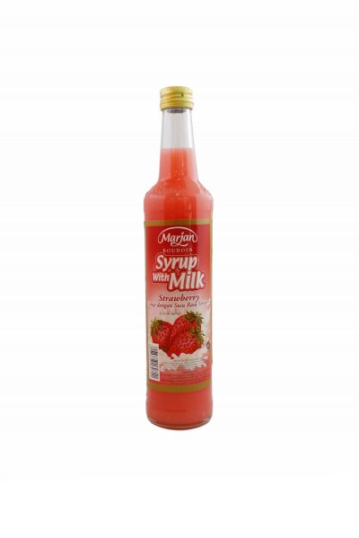 Promo Harga Marjan Syrup with Milk Strawberry 460 ml - Yogya
