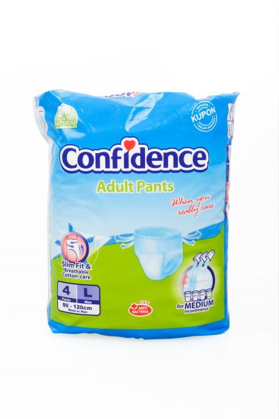 Promo Harga Confidence Adult Diapers Pants L4 4 pcs - Yogya