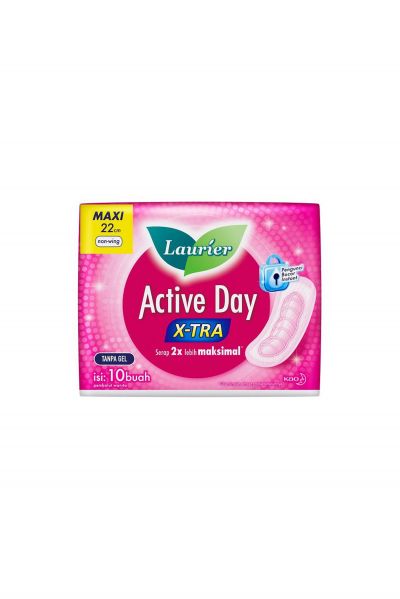 Promo Harga Laurier Active Day X-TRA Non Wing 22cm 10 pcs - Yogya