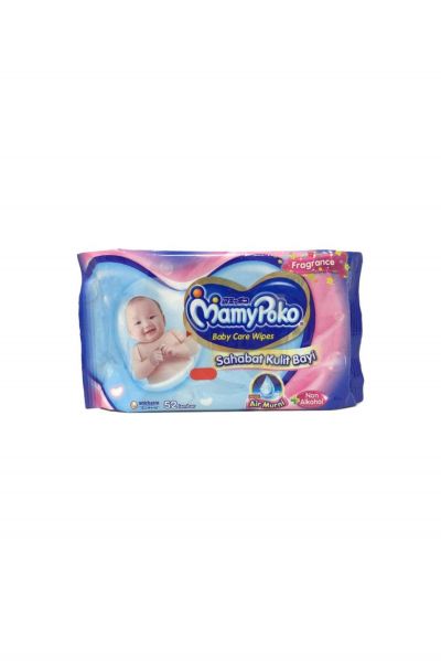 Promo Harga Mamy Poko Baby Wipes Reguler - Fragrance 52 pcs - Yogya